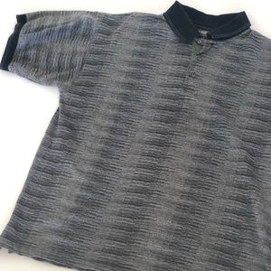Men’s vintage knights polo top black/grey sz L